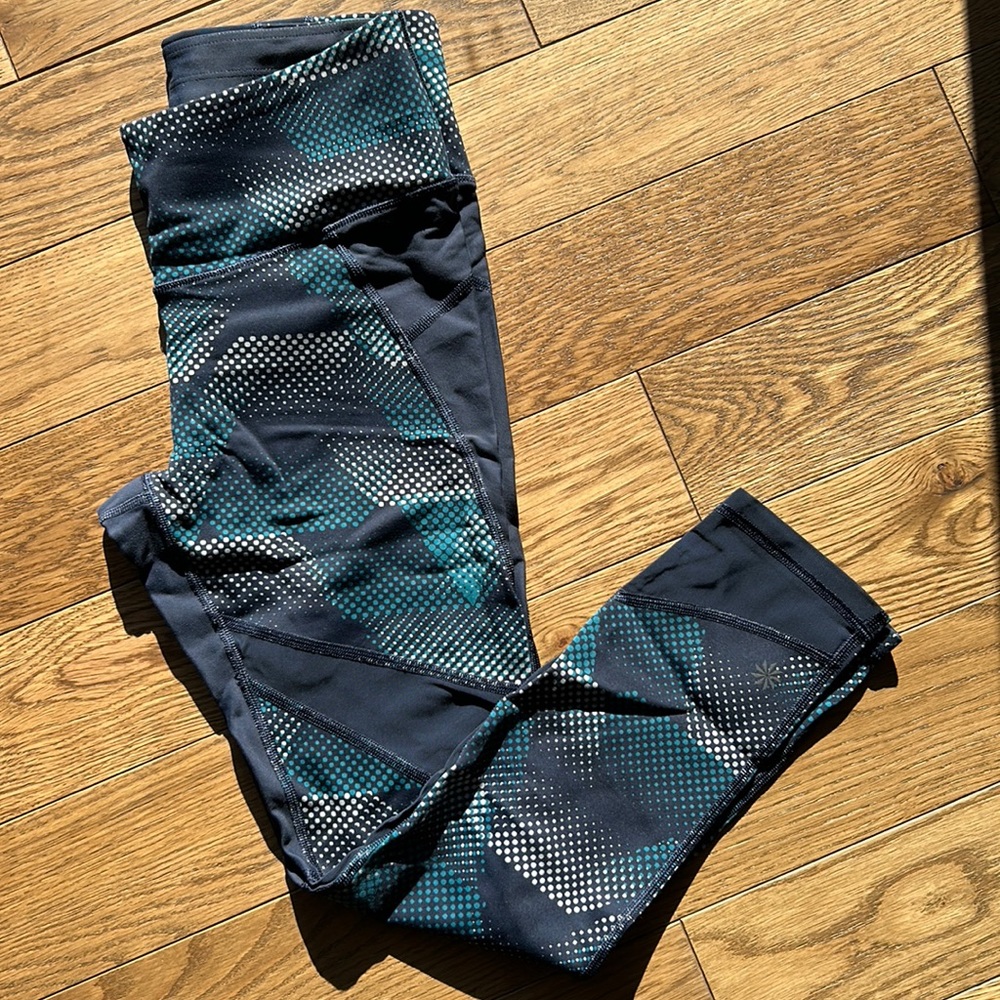 Athleta Women's Kinetic Stealth Mesh 7/8 Tight Style 591391 Size Medium EUC